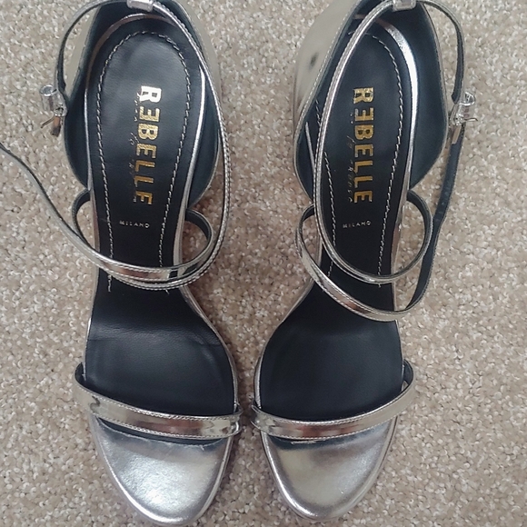 Silver Rebelle high heel sandals - Picture 2 of 9